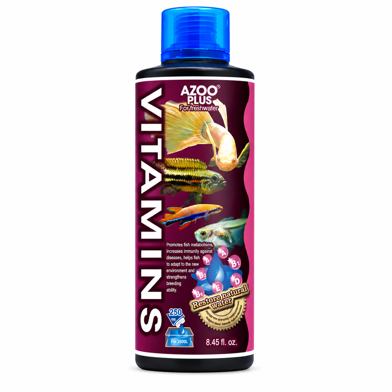 Vitaminas PLUS AZOO acondicionador para acuarios