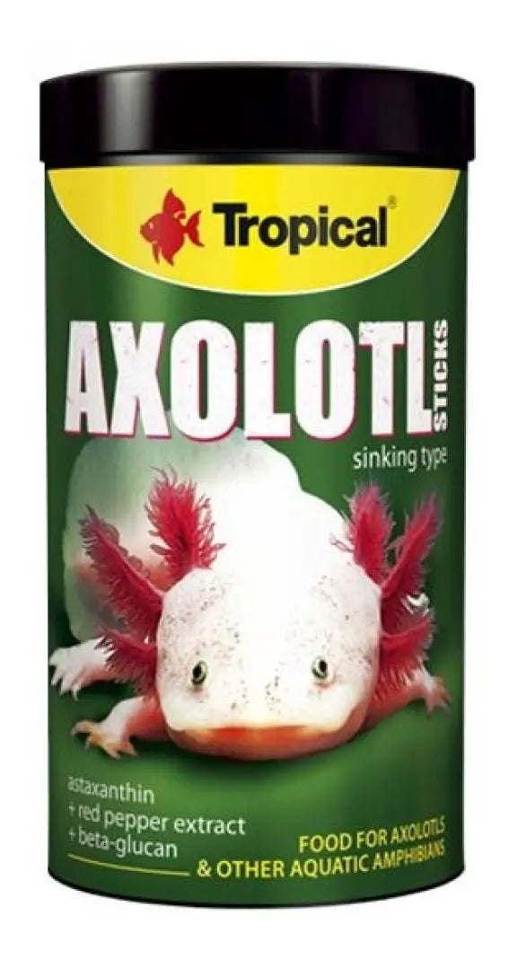 Alimento Tropical Axolotl Sticks para Ajolotes y otros Anfibios Acuáticos 135 g
