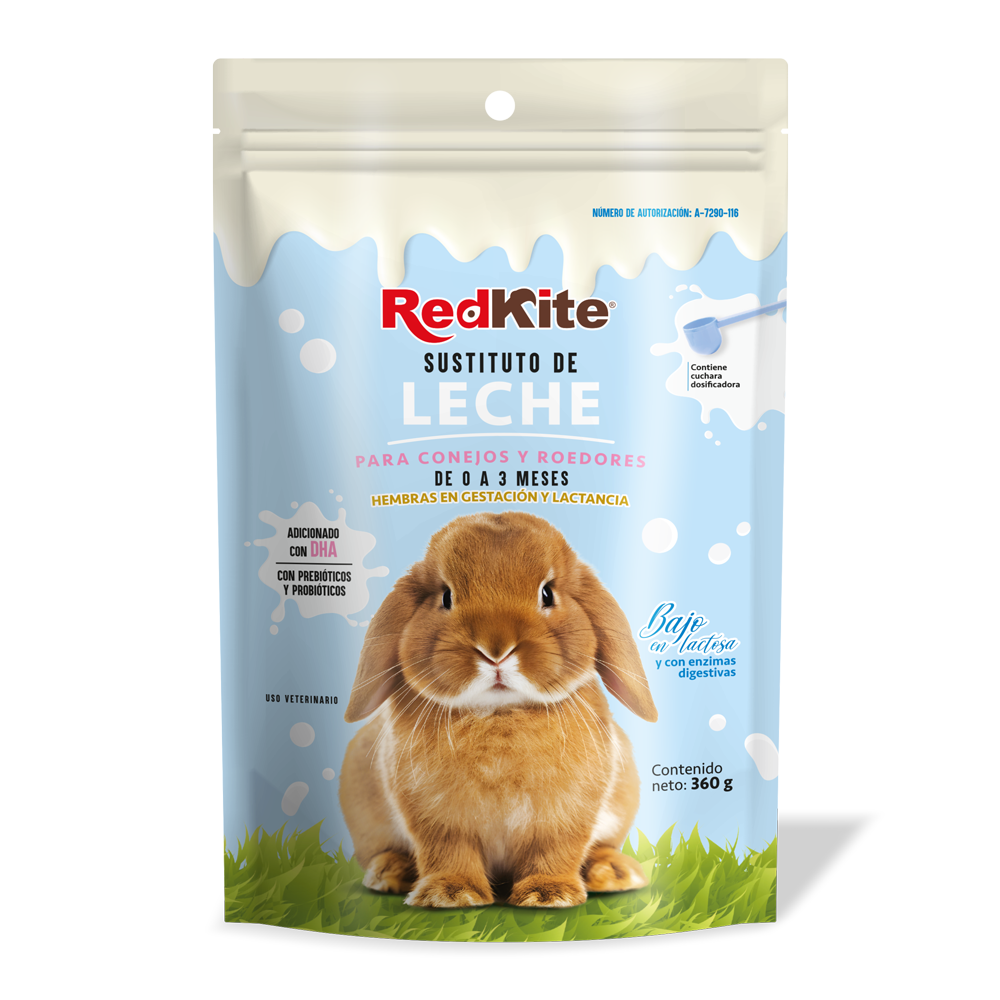 Sustituto de Leche para Conejos y Roedores RedKite 360 g