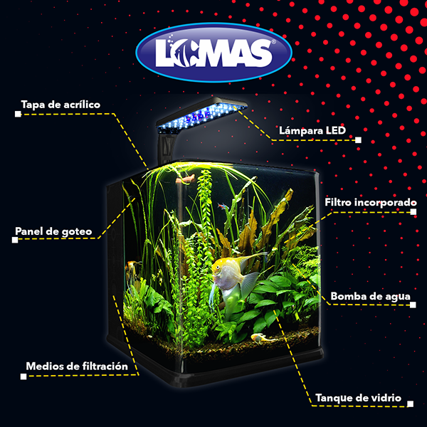 Nano Acuario Cubo 9 L Lomas