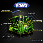 Nano Acuario Largo 14 L Lomas