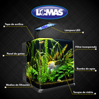 Nano Acuario Cubo 18 L Lomas