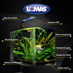 Nano Acuario Bullet 12 L Lomas