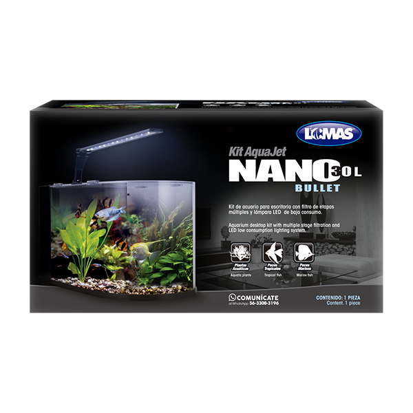 Nano Acuario Bullet 30 L Lomas