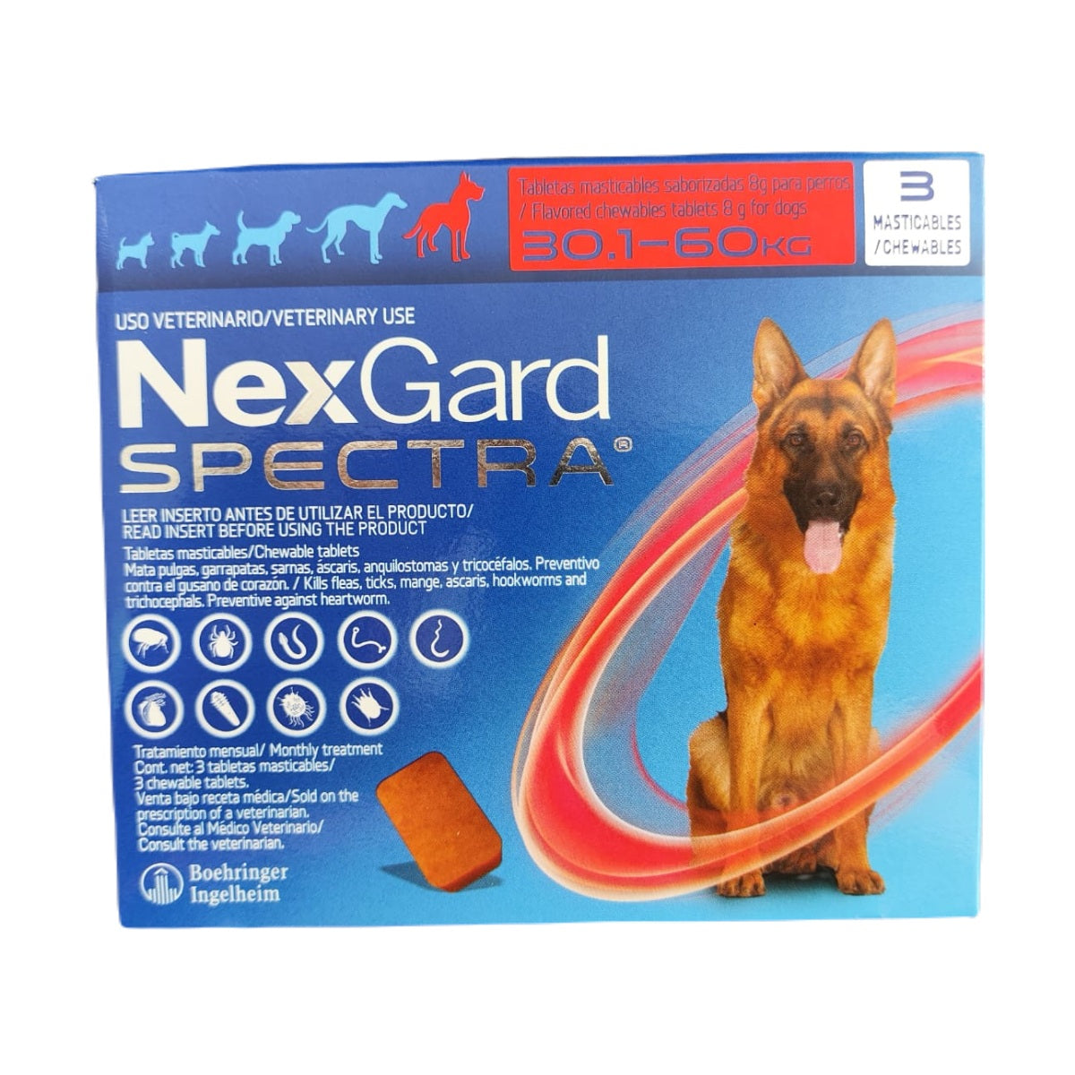 Nexgard Spectra de 3 Tabletas para Perros