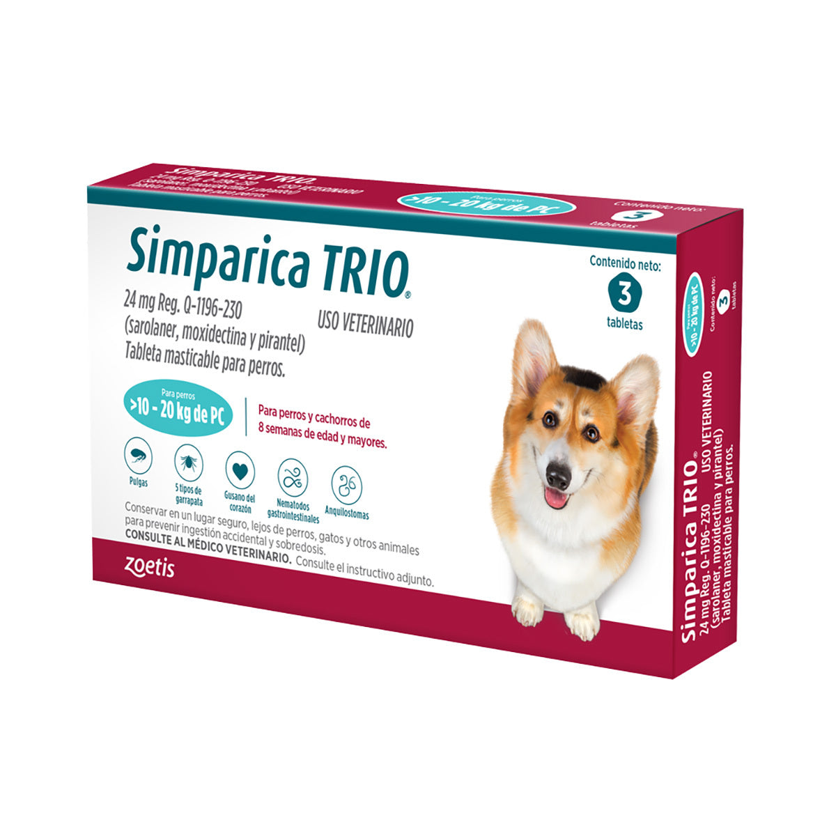 Simparica TRIO 3 Tabletas
