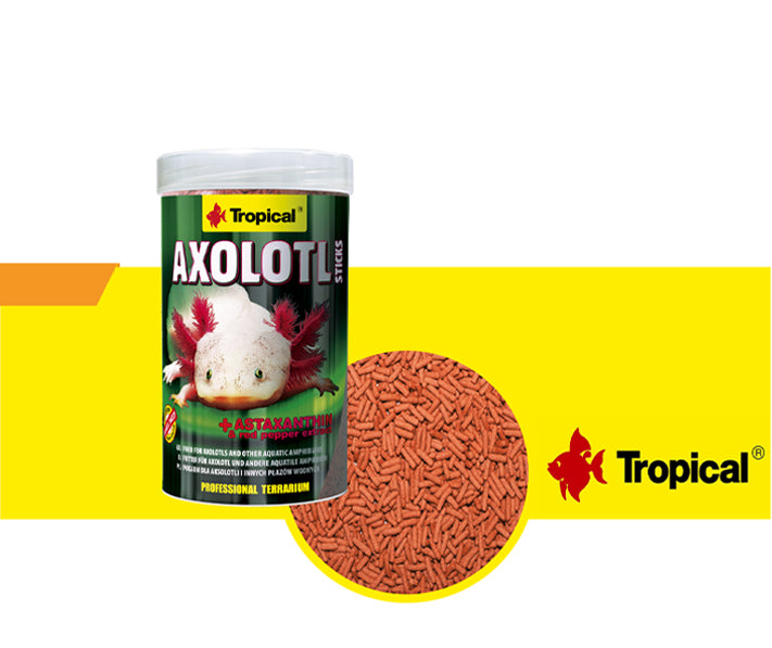 Alimento Tropical Axolotl Sticks para Ajolotes y otros Anfibios Acuáticos 135 g