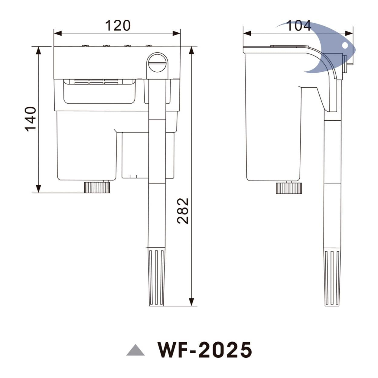 WF2025 BOYU filtro cascada para acuarios