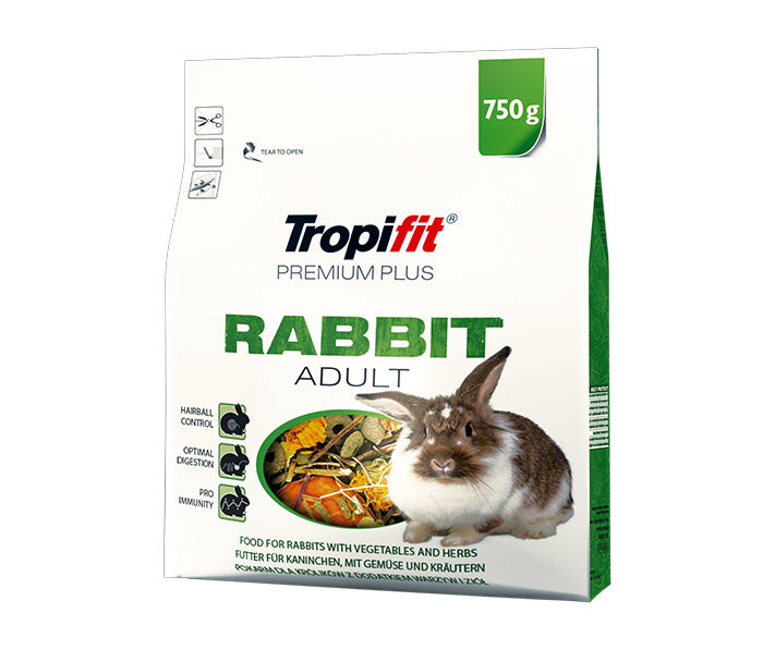 Alimento Tropifit Premium Plus Conejo Adulto 750 g