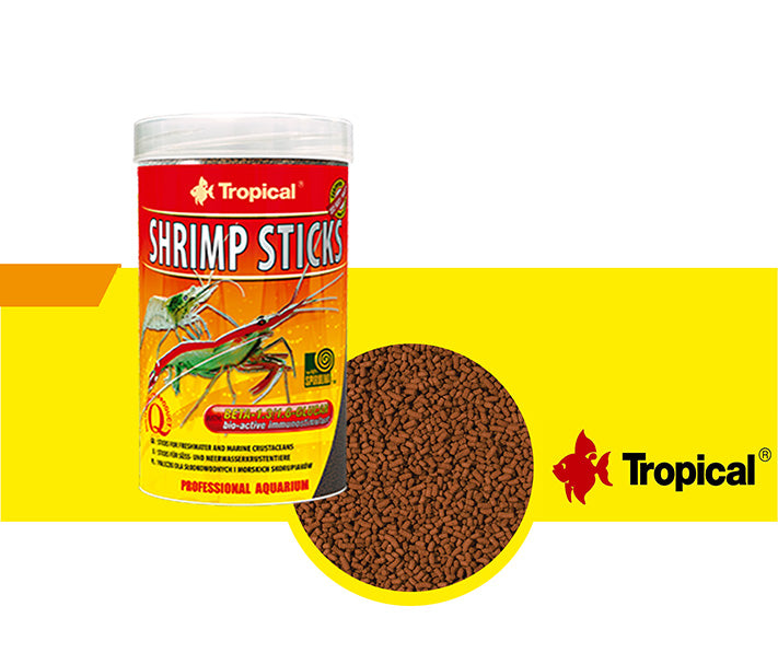 Alimento Tropical Shrimp Sticks para Gambas y Crustáceos de Agua Dulce y Marina 55 g