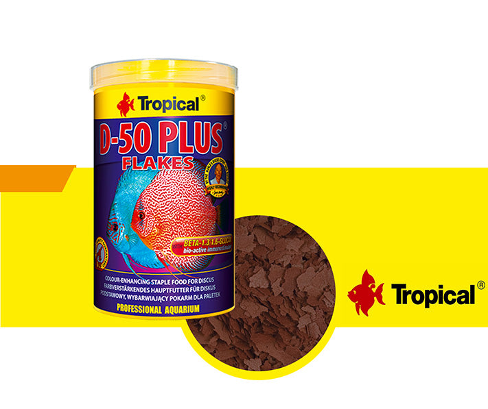 Alimento Tropical D-50 Plus Flakes para Peces Disco 200 g